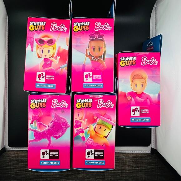 STUMBLE GUYS Barbie 4" Action Figures Set of 5 Limited Edition New In Box - Picture 2 of 4